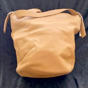 Cream Leather Coach Hobo